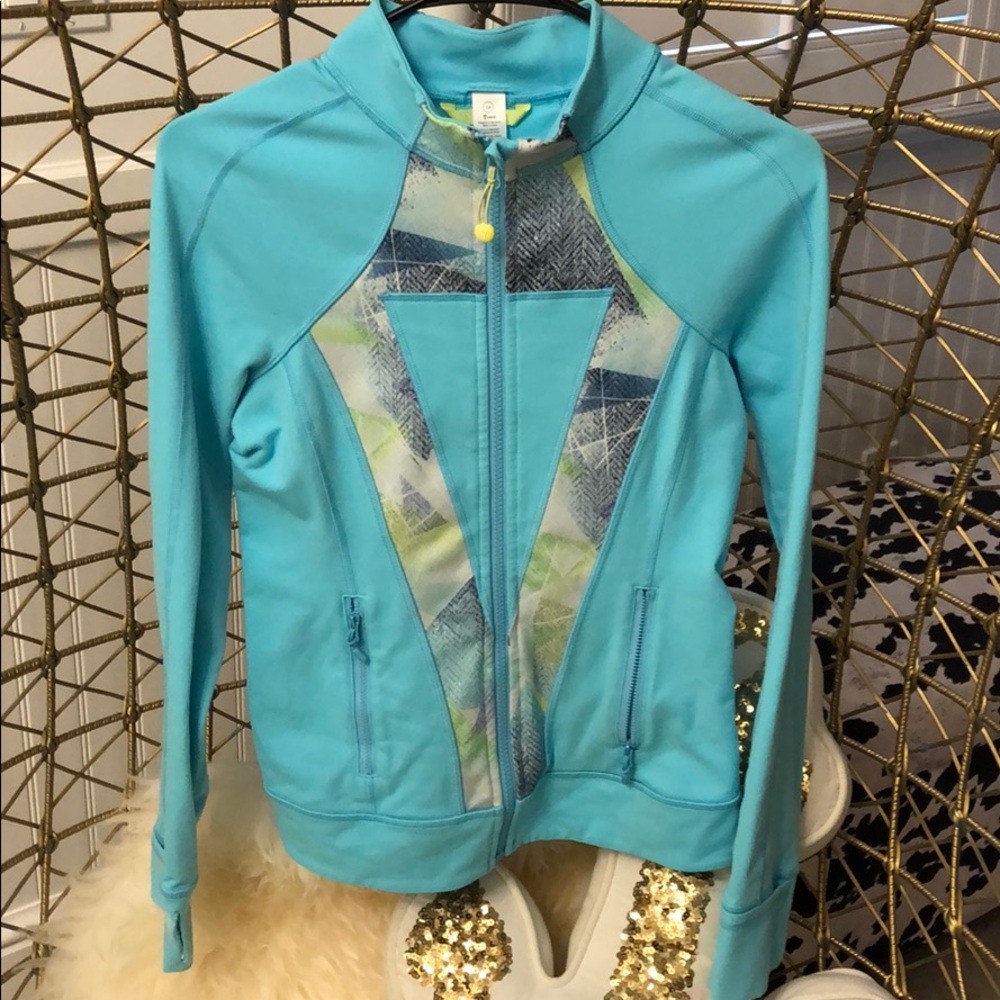Ivivva blue fitted perfect your practice jacket